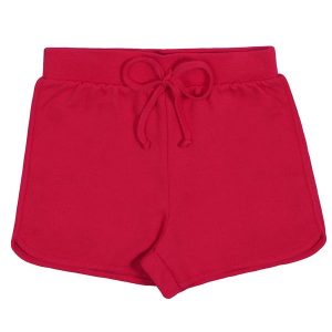 Shorts Infantil em Moletom Básico Vermelho