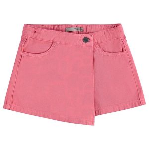 Shorts Saia Evasê em Sarja Rosê