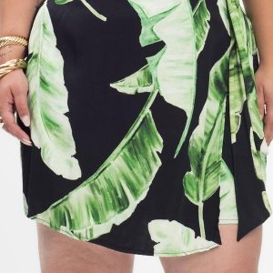 Shorts Saia Feminino Plus Size Preto