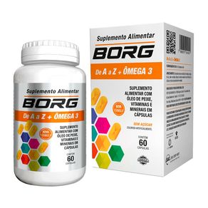 Suplemento Alimentar Borg de A a Z + Ômega 3 60 Cápsulas Moles