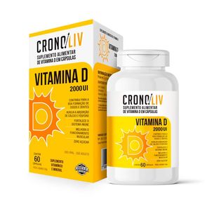 Suplemento Alimentar Cronoliv Vitamina D 2.000UI 60 Cápsulas