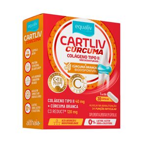 Suplemento Alimentar Equaliv Cartliv Cúrcuma 30 Cápsulas