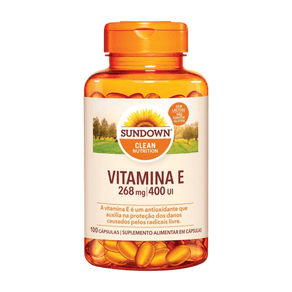 Suplemento Alimentar Sundown Vitamina E 268mg/400UI 100 Cápsulas