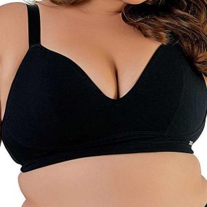 Sutiã sem Aro com Bojo Love Secret 813104 Plus Size 012-Preto