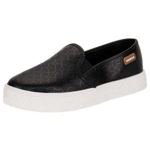 Tênis Feminino Slip On Moleca 5712304 - Preto