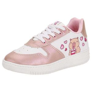 Tênis Infantil Capivara Minipé Mp2540s Branco/Rosa