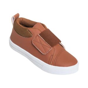 Tênis Infantil Caramelo com Velcro e Elástico