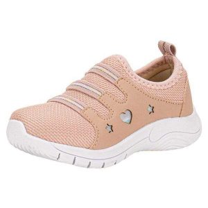 Tênis Infantil Feminino Slip On Lily Kids - 19022 - Rosa/Branco