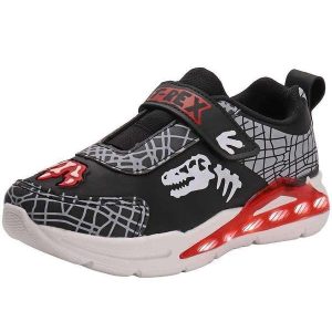 Tênis Infantil Led Minipé Mp2402 - Preto/Vermelho