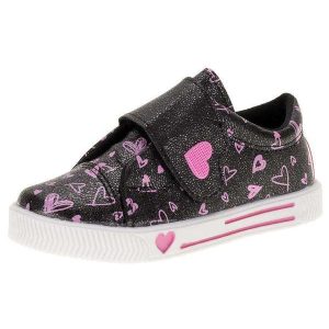 Tênis Infantil Linda Jú - 15551 - Preto/Glitter