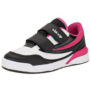 Tênis Infantil Via Vip Vv4018 - Preto/Rosa
