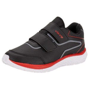Tênis Infantil Via Vip Vv9528 - Preto/Vermelho