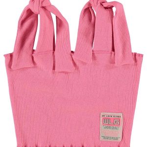 Top Cropped Básico Juvenil Rosa Pink