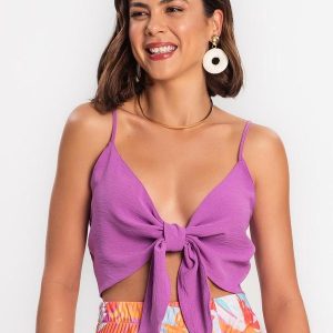 Top Feminino em Air Flow Roxo