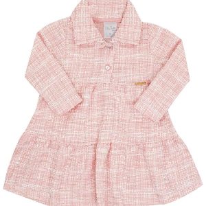 Vestido Bebe Menina Tweed Rosa