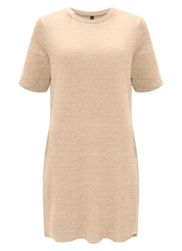 Vestido Curto Básico com Bolsos Mescla