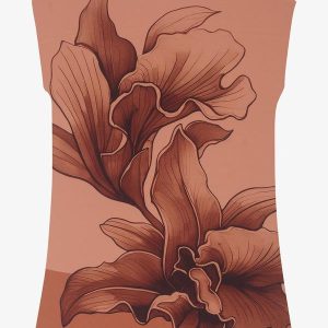 Vestido Curto Feminino Poly Flex Marrom