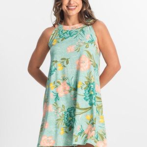 Vestido Curto Feminino em Liganete Verde