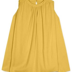 Vestido Curto Infantil Feminino Amarelo