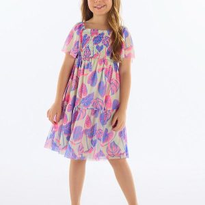 Vestido Estampado Infantil Roxo