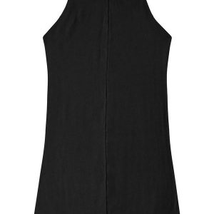 Vestido Feminino Decote Quadrado Preto