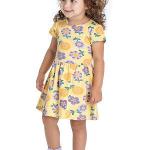 Vestido Feminino Infantil Amarelo