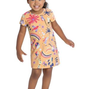 Vestido Feminino Infantil Laranja