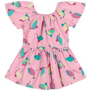 Vestido Feminino Infantil Rosa