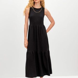 Vestido Feminino em Ribana Preto
