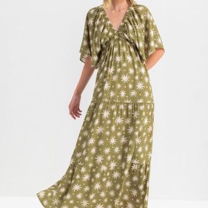 Vestido Feminino em Viscose Verde