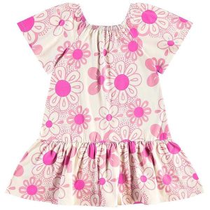 Vestido Floral Cotton Infantil Roxo