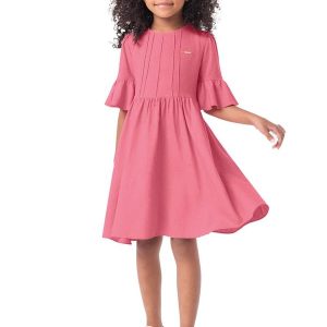 Vestido Goiaba Godê em Viscolinho Menina