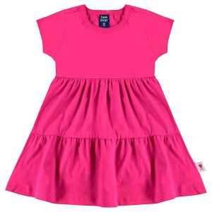 Vestido Infantil Algodão Rosa