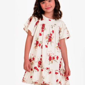 Vestido Infantil Bege