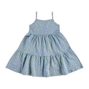 Vestido Infantil Estampado Azul