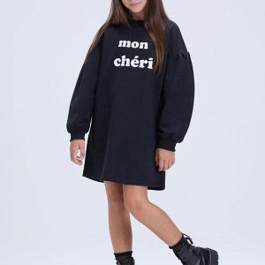 Vestido Infantil Feminino de Mon Chéri Preto