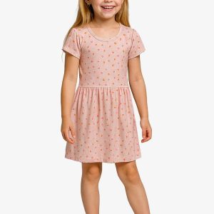 Vestido Infantil Meia Malha Rosa