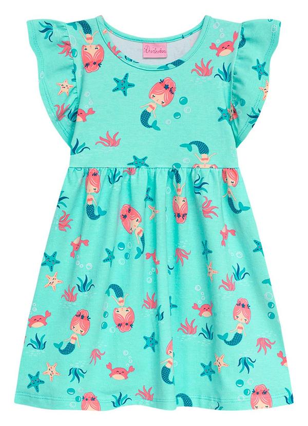 Vestido Infantil Menina Azul