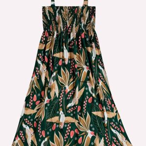 Vestido Infantil Menina Beija-Flor Verde