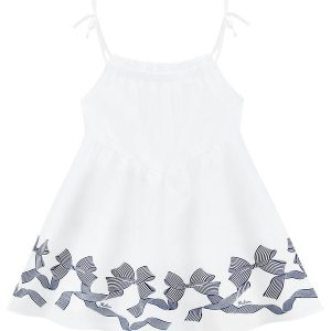 Vestido Infantil Menina Estampa Branco