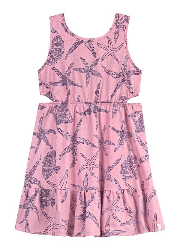 Vestido Infantil Menina Estrelas-Do-Mar Rosa