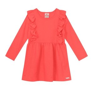 Vestido Infantil Menina Laranja