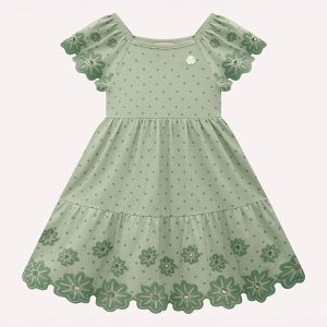 Vestido Infantil Menina Verde