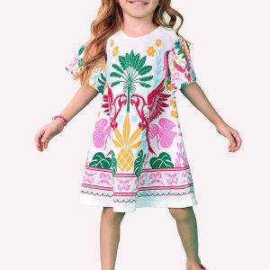 Vestido Infantil Menina com Strass Branco