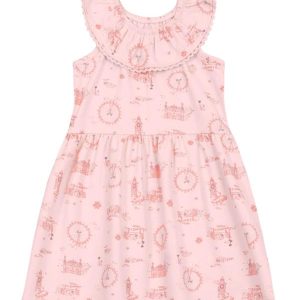Vestido Infantil Menina de Esquilo Rosa