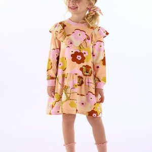 Vestido Infantil Onça Molecotton Rosa