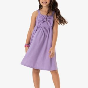 Vestido Infantil com Laço Roxo