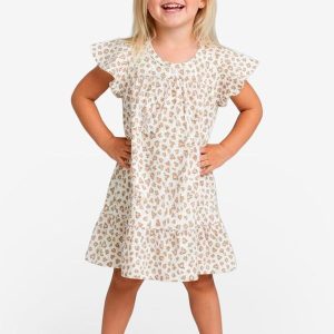 Vestido Infantil com Manga Godê Rosa