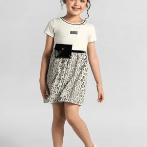 Vestido Infantil em Cotton Bege