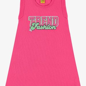 Vestido Infantil em Ribana Rosa